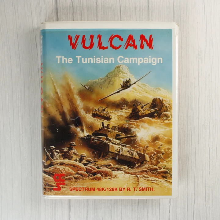 A Vulcan: The Tunisian Campaign ZX Spectrum játék elölnézeti képe a műanyag tokban.