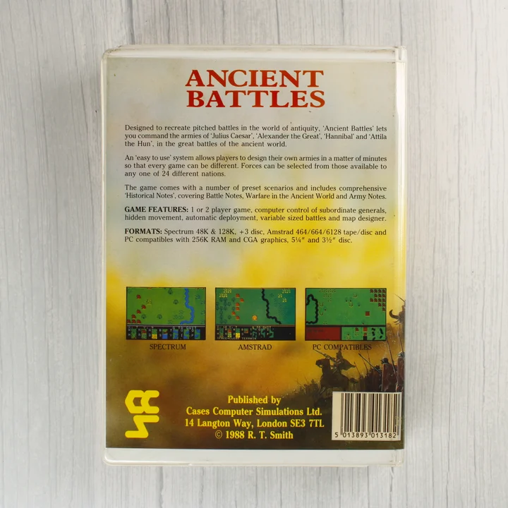 Encyclopedia of War: Ancient Battles videójáték hátlapja