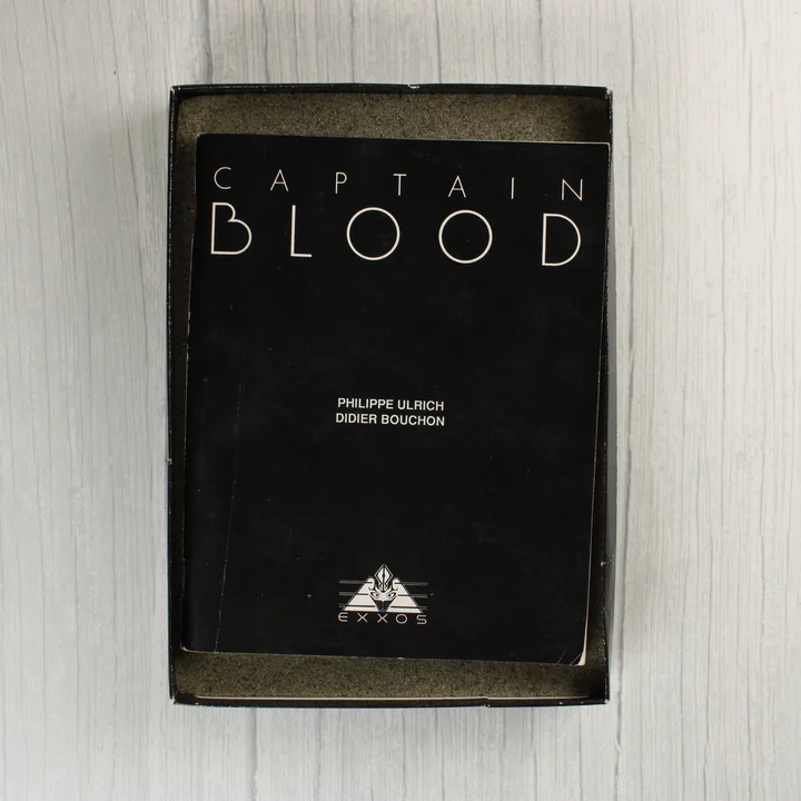 Captain Blood használati útmutató A Captain Blood videójáték fekete használati útmutatója a dobozban