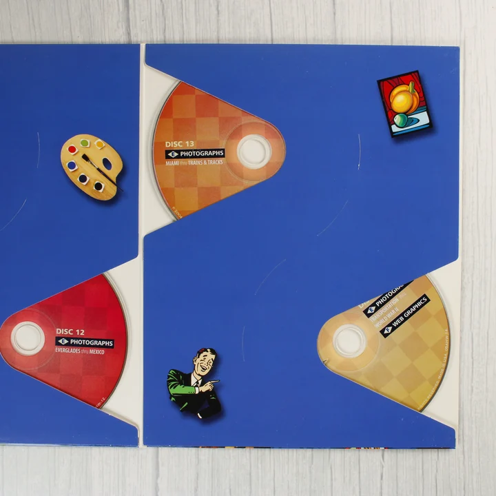 Art Explosion Image Library CD lemezek közeli képe