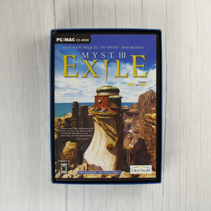 Myst III Exile belső műanyag tok a kartondobozban