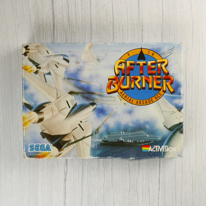 After Burner doboz elölnézet After Burner ZX Spectrum játék dobozának előlapja