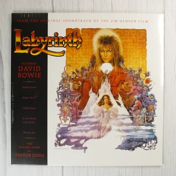A Labyrinth filmzenei album bakelit lemezének elülső borítója David Bowie-val