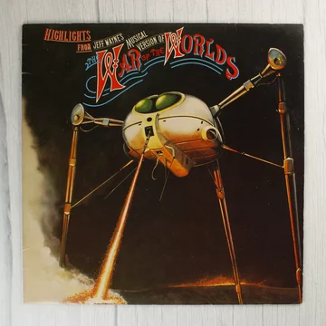 Jeff Wayne The War of the Worlds bakelit lemez borító előlapja
