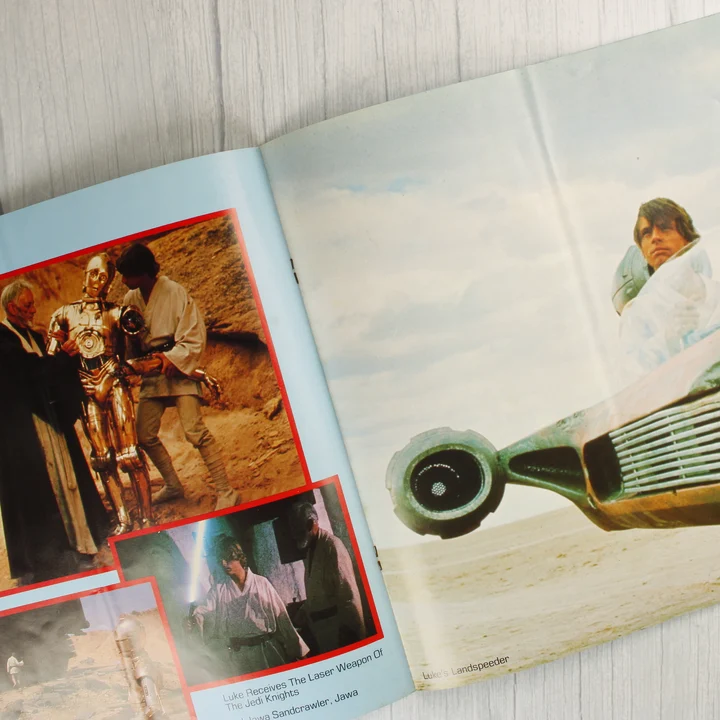 The Story of Star Wars album belső oldala Luke Skywalkerrel