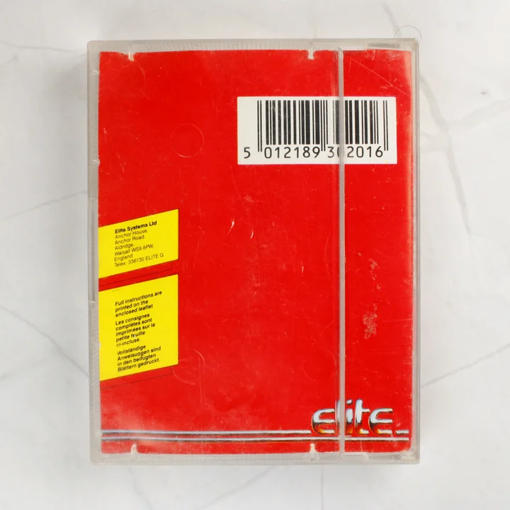 Paperboy Commodore 64 videójáték hátlap vonalkóddal