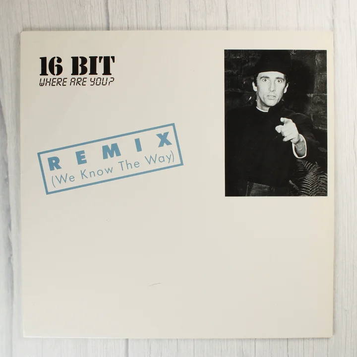 16 Bit Where Are You? Remix bakelit lemez borítója