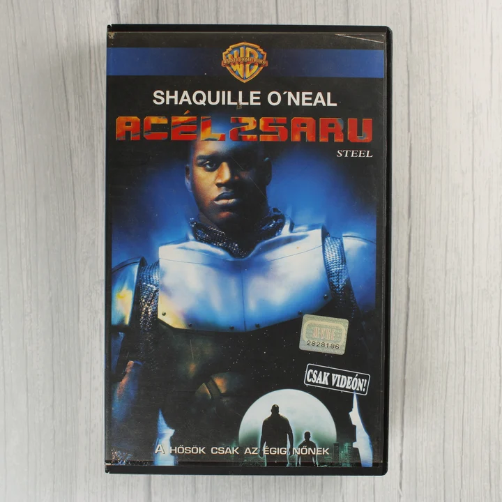 Az Acélzsaru című film VHS borítója Shaquille O'Neal képével