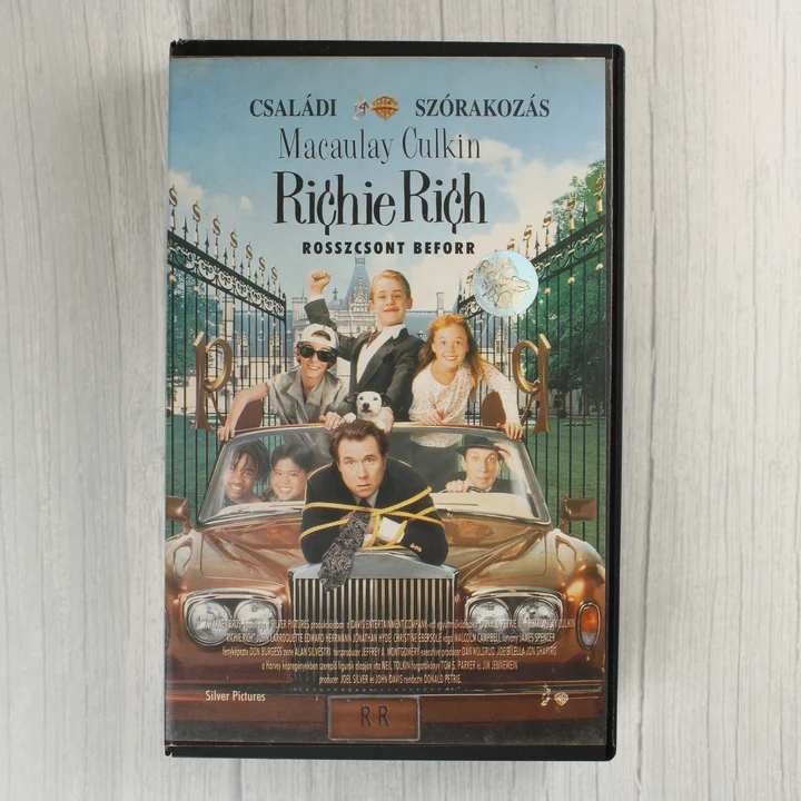 Richie Rich VHS borító Richie Rich VHS kazetta borítója