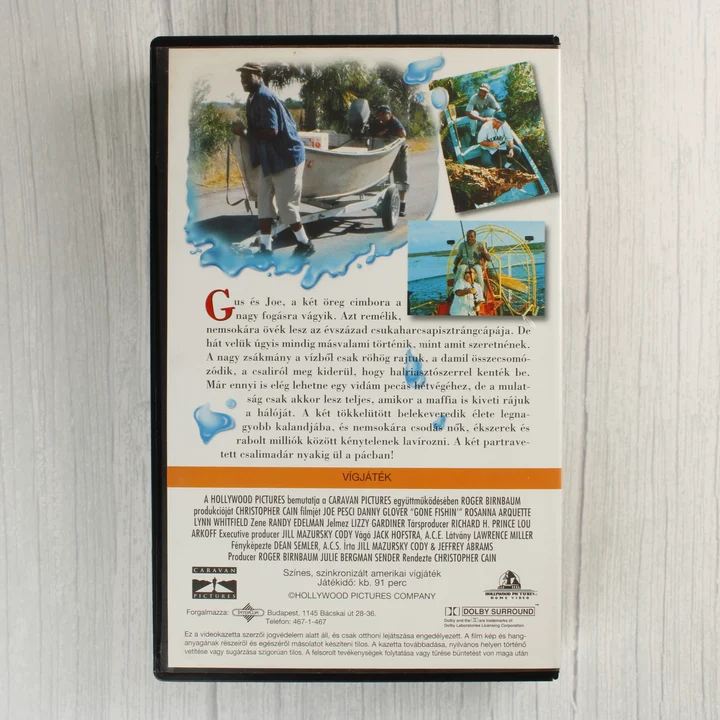 Csalimadarak VHS hátoldal A Csalimadarak VHS kazetta hátoldala a leírással és stáblistával