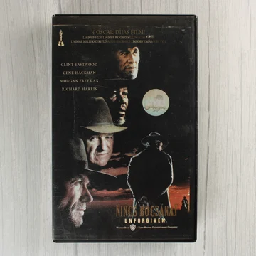 A Nincs bocsánat című film VHS kazettájának elülső borítója
