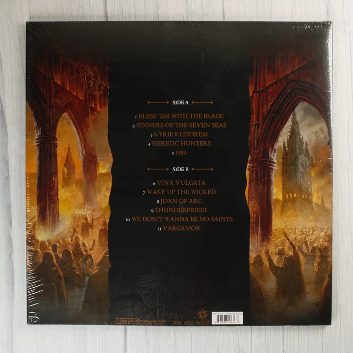 Powerwolf Wake Up The Wicked album hátoldala számlistával