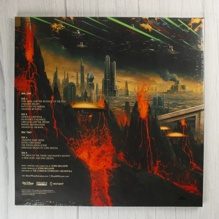 Star Wars Episode III Revenge of the Sith bakelit lemez hátoldala