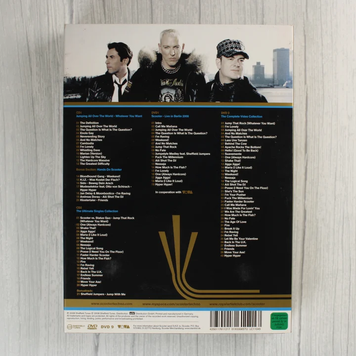 Scooter Jumping All Over The World Deluxe Edition hátlap számlistával