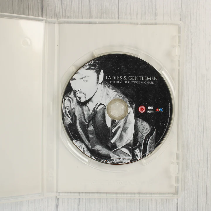 George Michael Ladies & Gentlemen DVD lemez A nyitott DVD tok a lemezzel