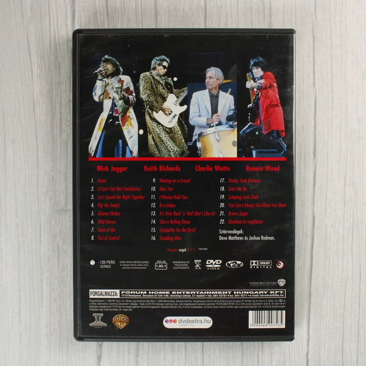 The Rolling Stones Hidak Babilonba Turné DVD hátsó borítója