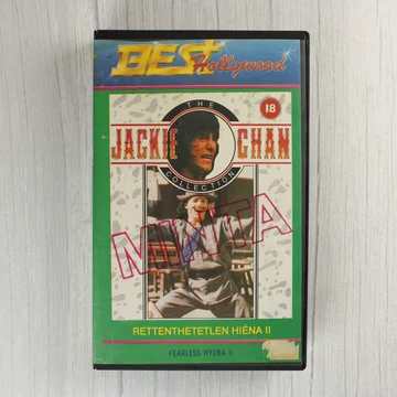 Rettenthetetlen hiéna II VHS kazetta borítója Jackie Chan képével