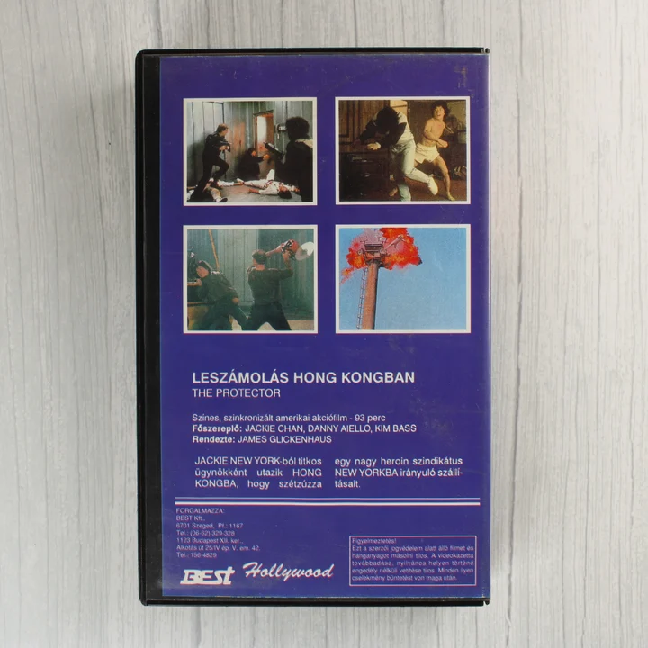 Leszámolás Hong Kongban VHS kazetta hátoldala
