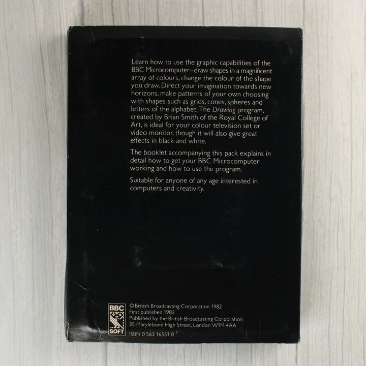 BBC Soft Drawing doboz hátlap A BBC Soft Drawing szoftver dobozának hátoldala a leírással