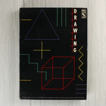 A BBC Soft Drawing szoftver dobozának előlapja geometriai formákkal