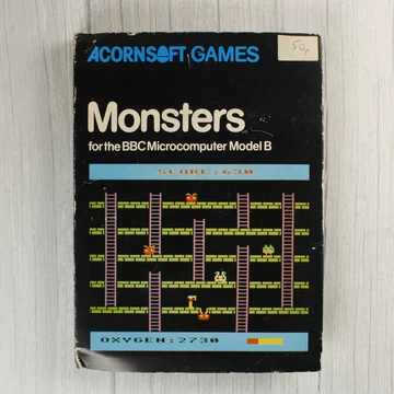 Acornsoft Monsters videójáték dobozának előlapja