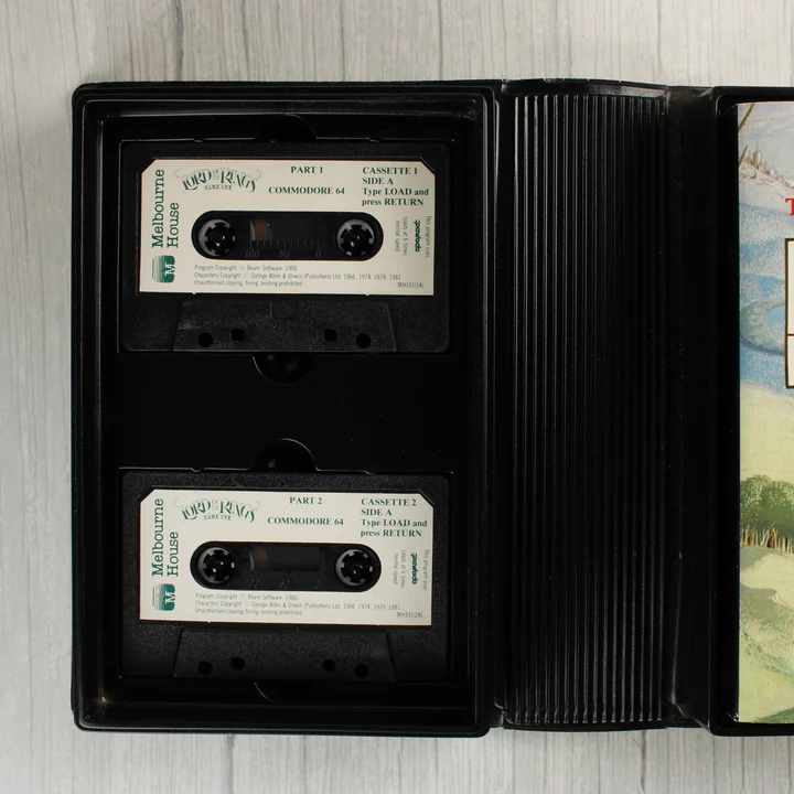 Lord of the Rings C64 kazetták a tokban