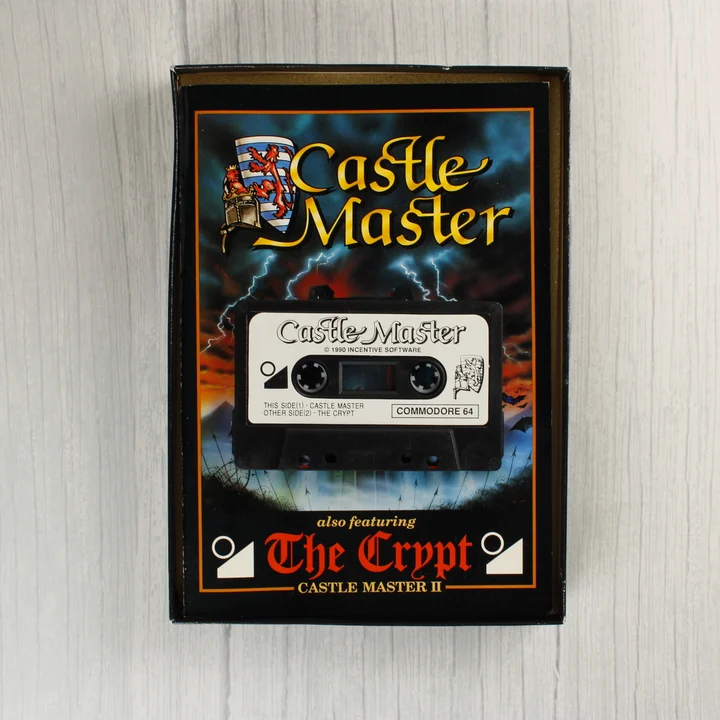 Castle Master Commodore 64 játék kazettája