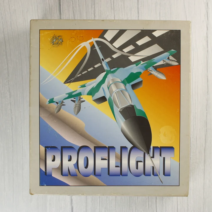 ProFlight Atari ST doboz ProFlight Atari ST játék dobozának eleje egy vadászgéppel