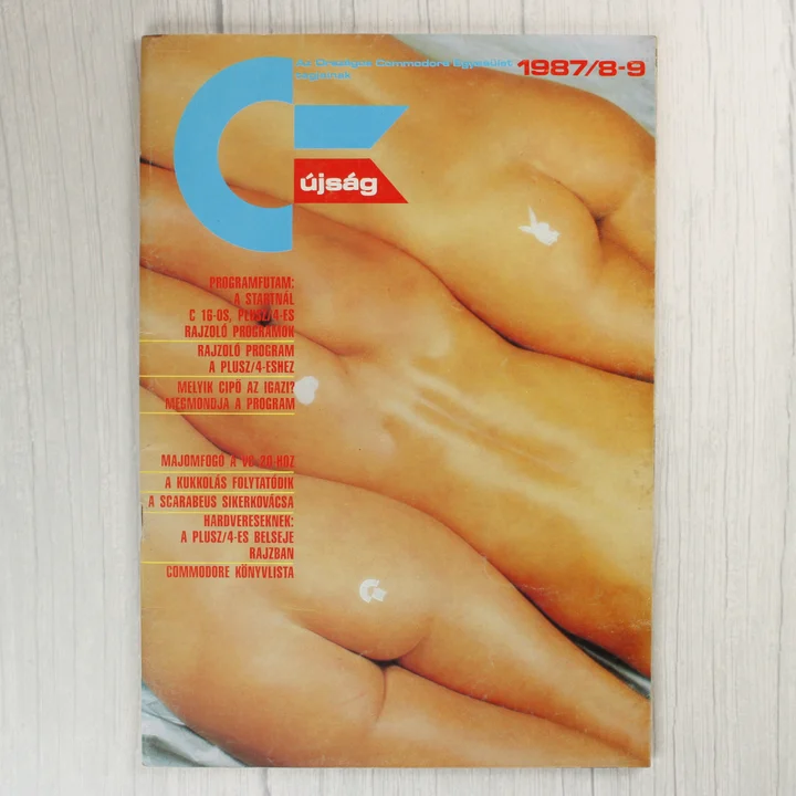 A Commodore újság 1987/8-9. számának címlapja