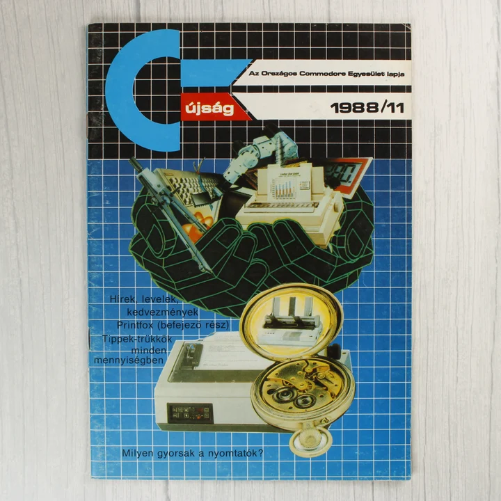 A Commodore újság 1988/11-es számának színes borítója
