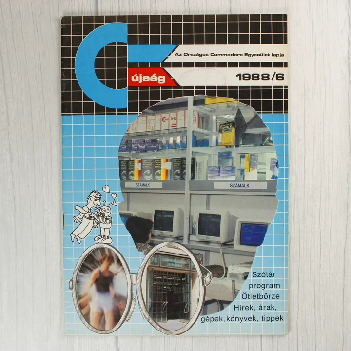 A Commodore újság 1988/6. számának színes borítója
