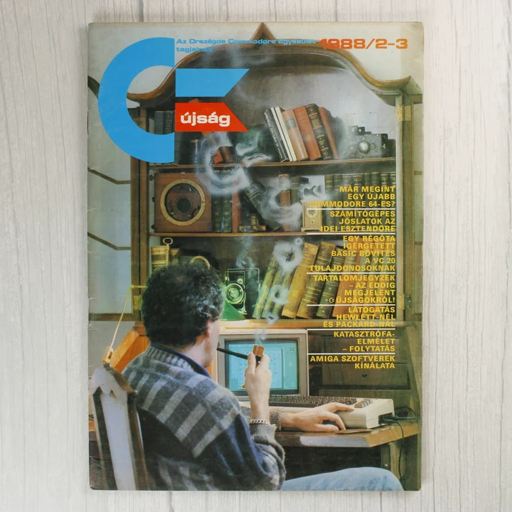 A Commodore újság 1988/2-3. számának színes címlapja
