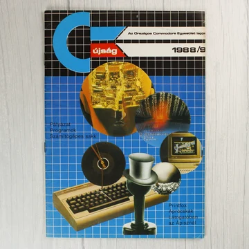 A Commodore újság 1988/9-es számának színes borítója.