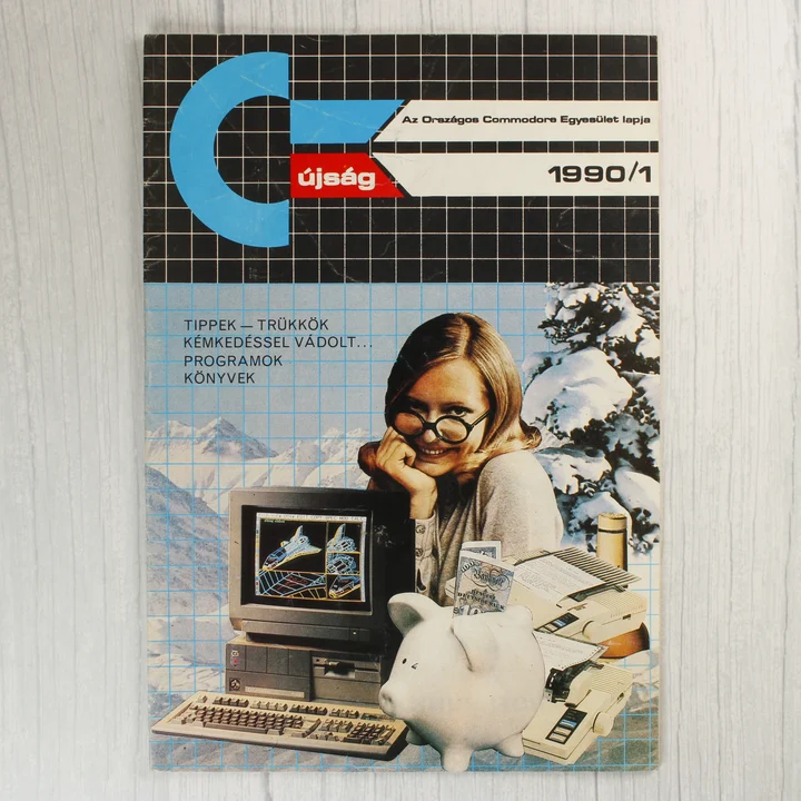 Commodore újság 1990/1 borító A Commodore újság 1990/1-es számának színes címlapja