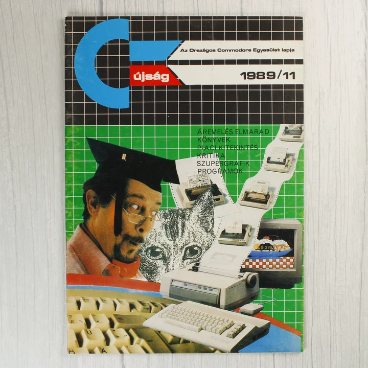 A Commodore újság 1989/11-es számának színes borítója