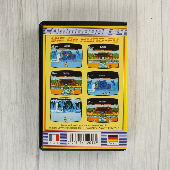 Yie Ar Kung-Fu Commodore 64 játék hátoldala