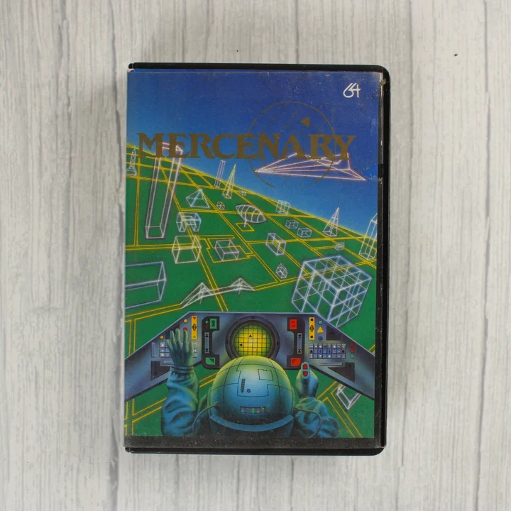 Mercenary C64 borító A Mercenary videójáték Commodore 64-es kiadásának előlapja