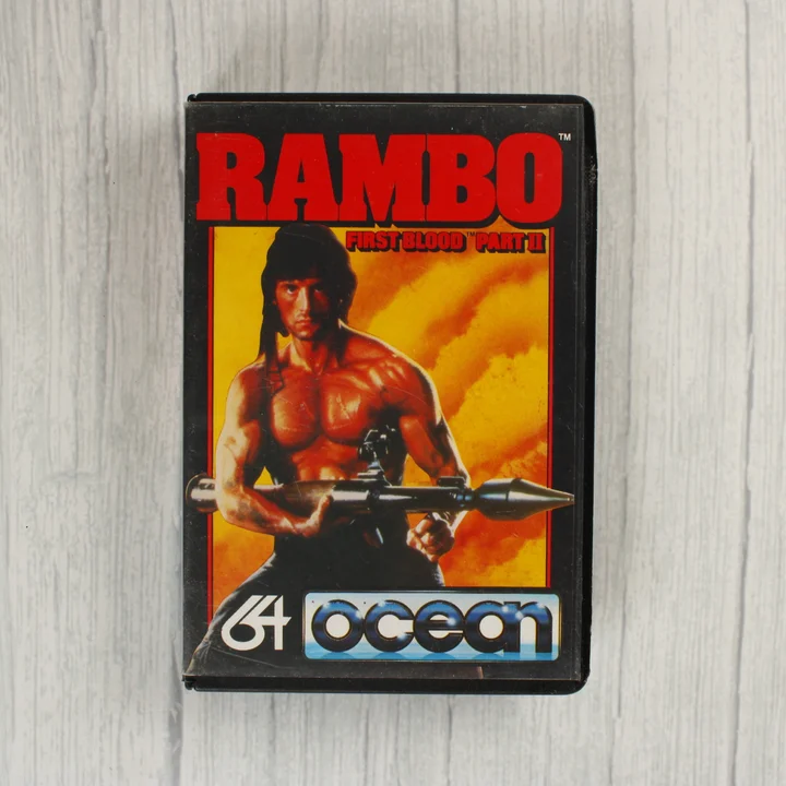 Rambo: First Blood Part II Commodore 64 játék borítója