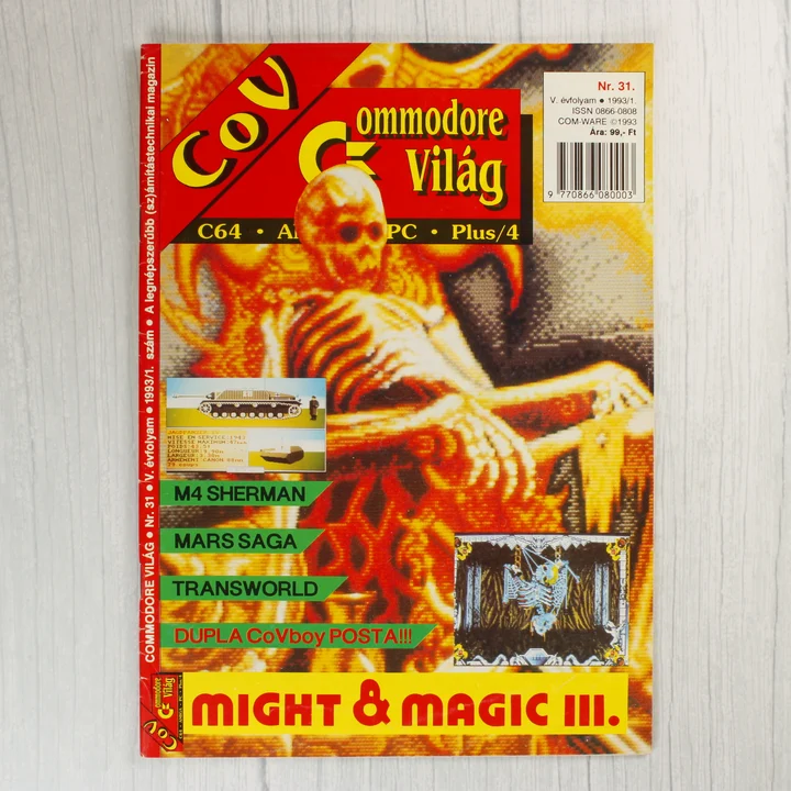 A Commodore Világ magazin 31. számának színes borítója