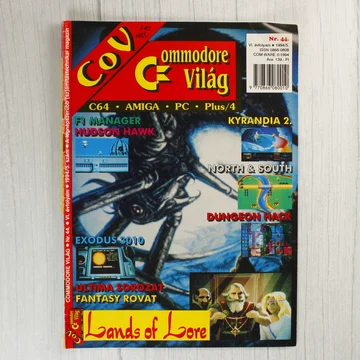 A Commodore Világ magazin 44. számának színes borítója