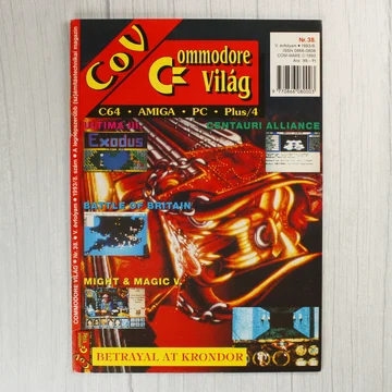 A Commodore Világ magazin 38. számának színes borítója