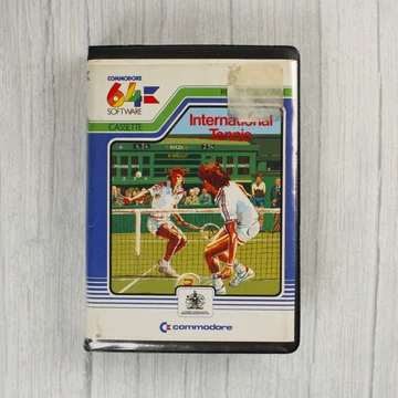 International Tennis Commodore 64 játék kazetta tokja elölről