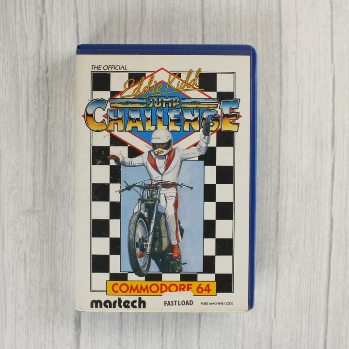 Eddie Kidd Jump Challenge Commodore 64 játék borítója