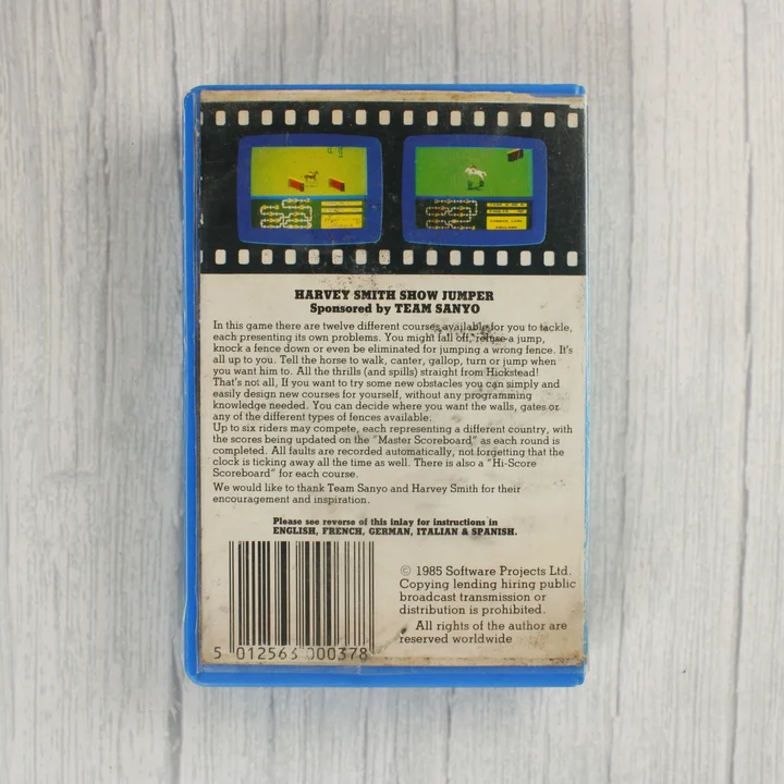 Harvey Smith Showjumper Commodore 64 videójáték hátlapja