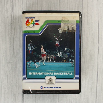 International Basketball Commodore 64 játék borítója