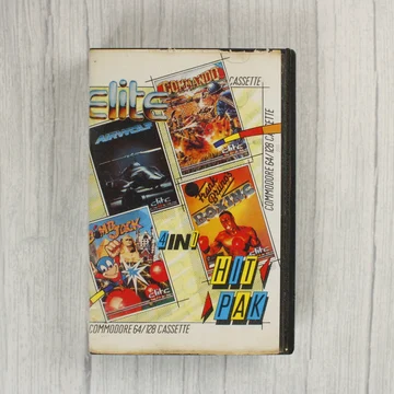 Elite Hit-Pak 4 in 1 Commodore 64 videójáték kazetta borítója
