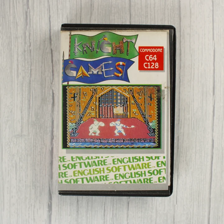 Knight Games Commodore 64 videójáték kazetta tokja elölről