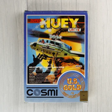 A Super Huey Helicopter Flight Simulator Commodore 64 játék dobozának előlapja