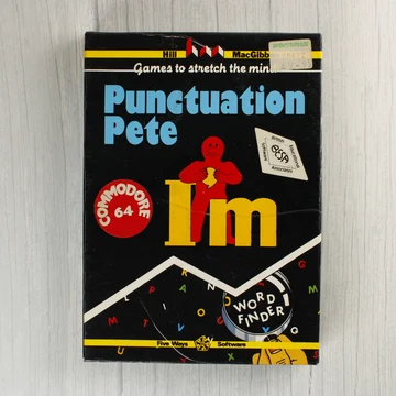 Punctuation Pete Commodore 64 játék dobozának előlapja