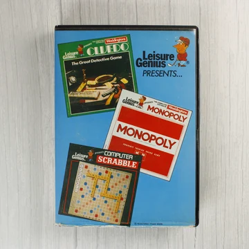 Leisure Genius Cluedo, Monopoly és Scrabble videójáték gyűjtemény Commodore 64-re